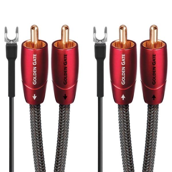 AudioQuest Golden Gate Analog Interconnect (RCA - RCA Turntable Cable with Ground Wire)