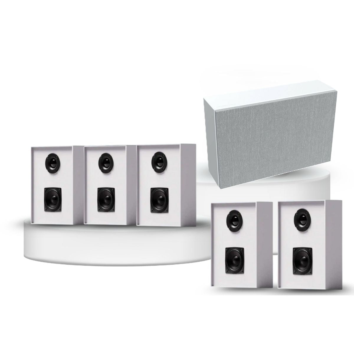 Gallo Acoustics Profile 1 Speaker and Subwoofer 5.1 Package profilesub white