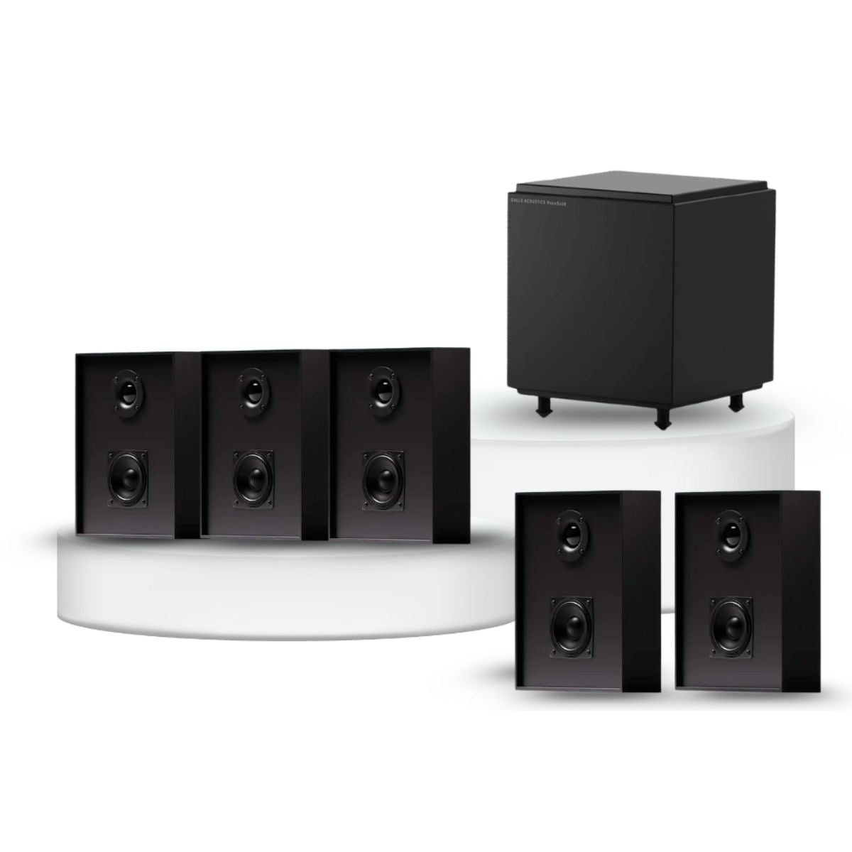 Gallo Acoustics Profile 1 Speaker and Subwoofer 5.1 Package roomsub 8 black