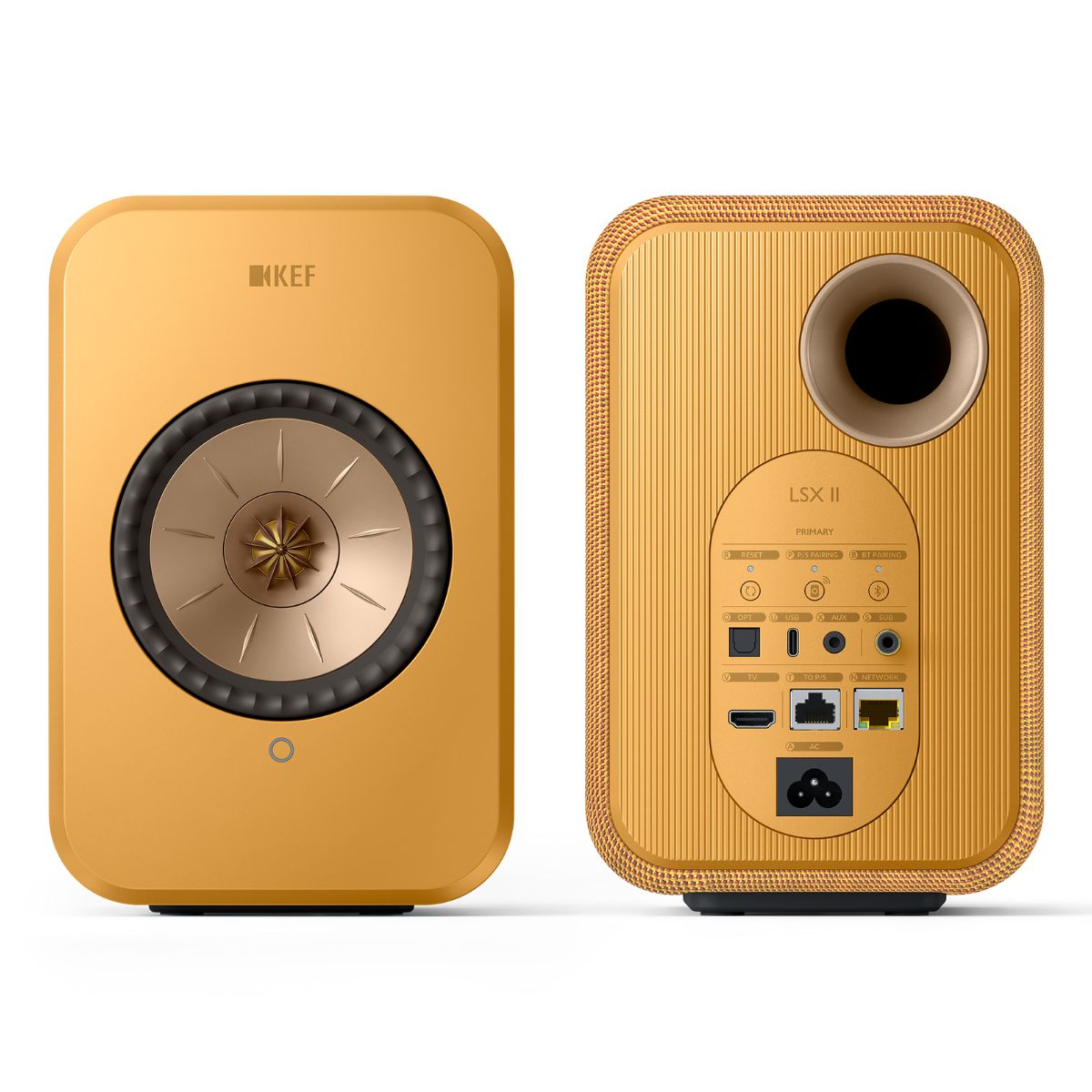 KEF LSX II Wireless HiFi System (LSX2) amber haze rear