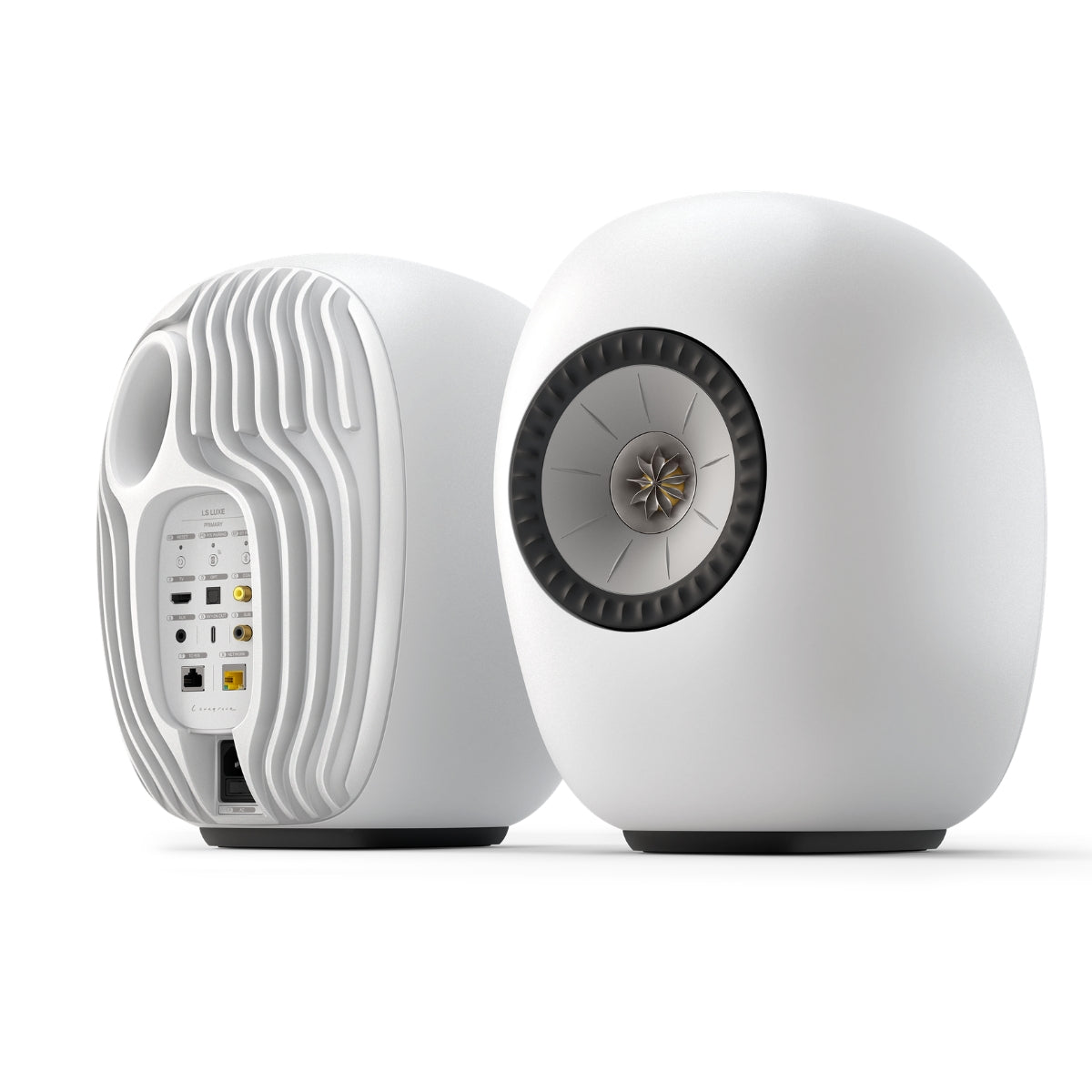 KEF LS LUXE Wireless Active Speakers Mineral White