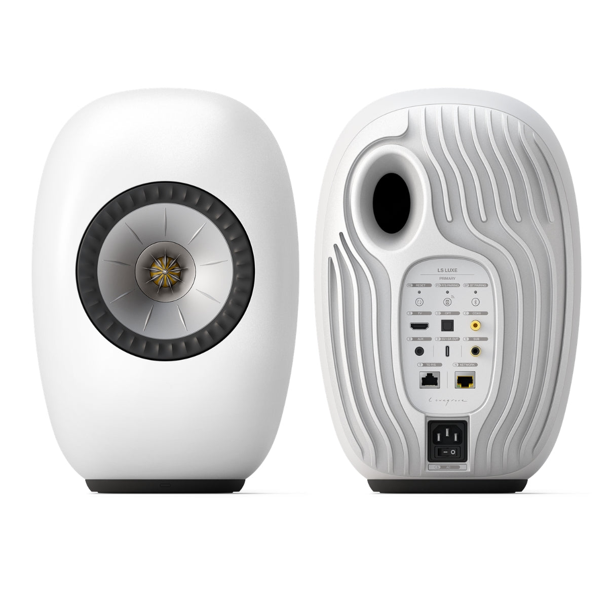 KEF LS LUXE Wireless Active Speakers Mineral White
