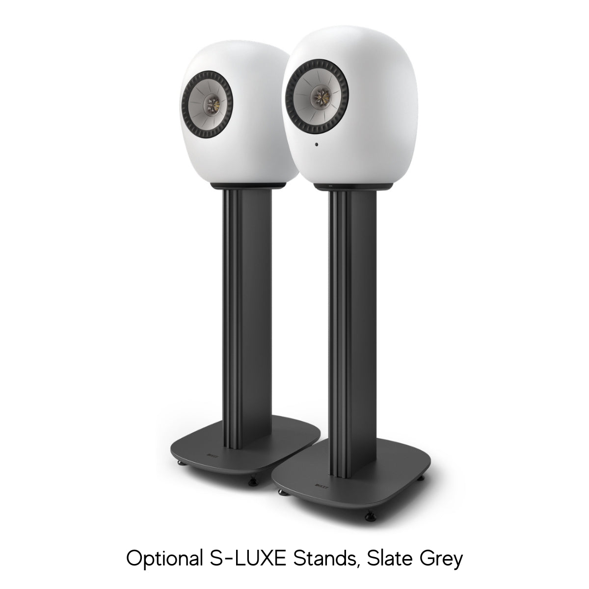 KEF LS LUXE Wireless Active Speakers Mineral White