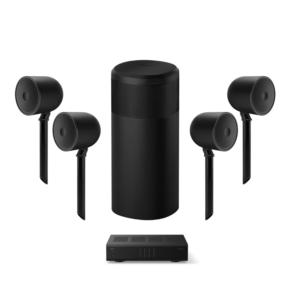 KEF Landscape P6Q 6.5” Uni-Q Satellite 4.1  Outdoor Speaker System with KASA 4-250M Amplifier