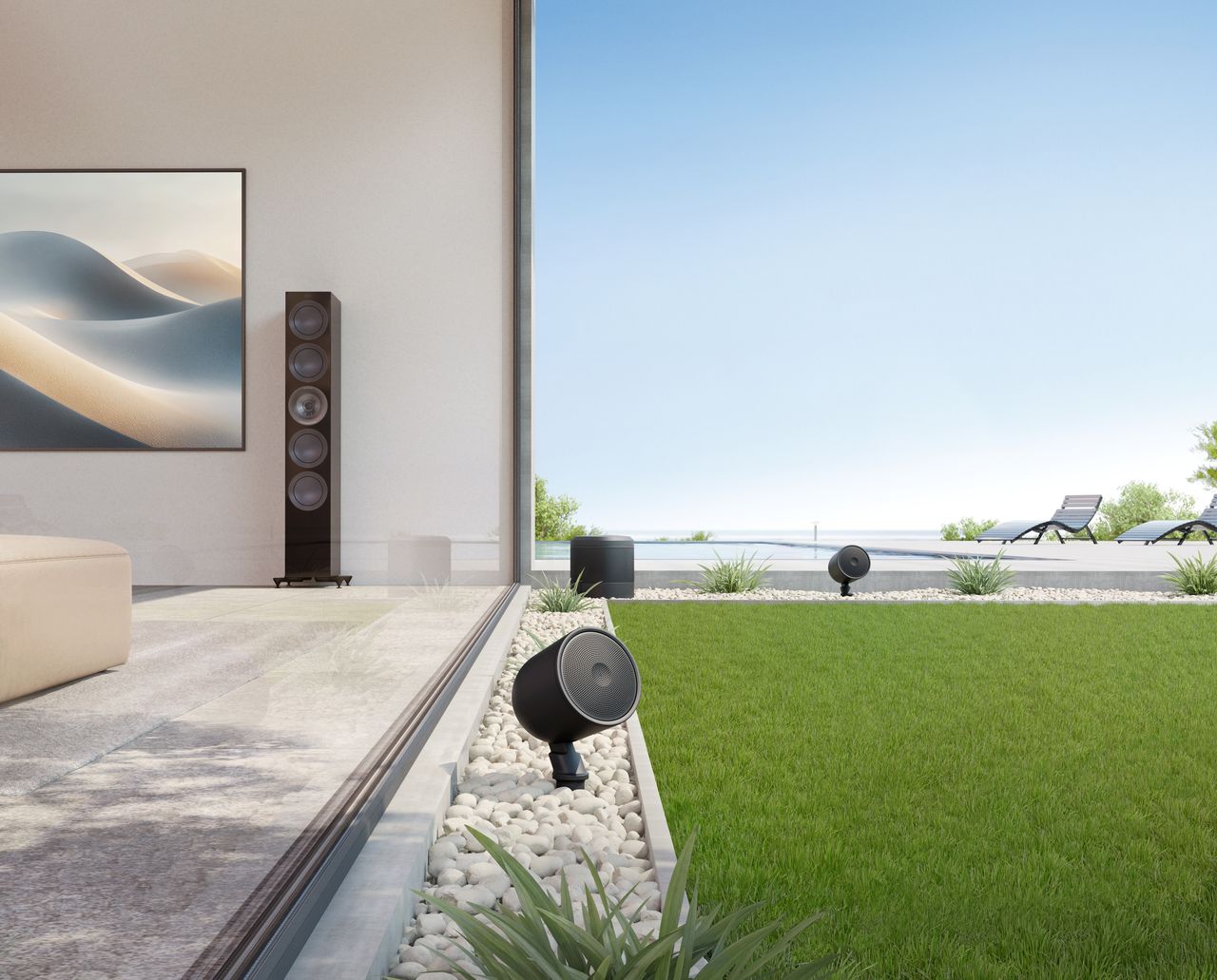 KEF Outdoor Speakers Landscape