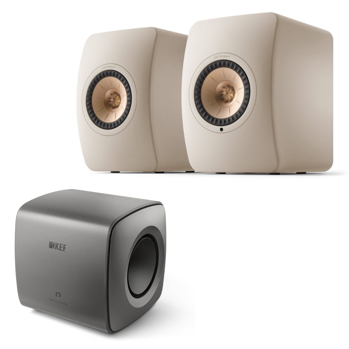 KEF LS50 Wireless II Active Speakers + KC62 Subwoofer Bundle