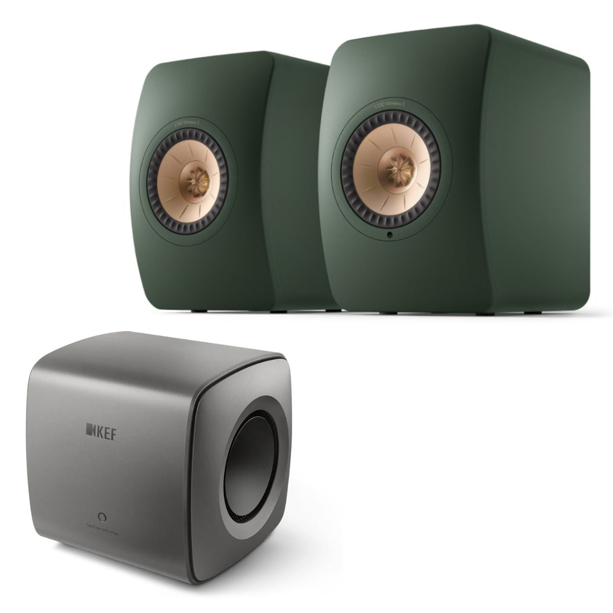KEF LS50 Wireless II Active Speakers + KC62 Subwoofer Bundle