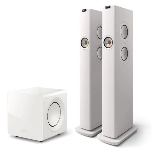 KEF LS60 Wireless Floorstanding Speakers + Kef KC92 Subwoofer Bundle