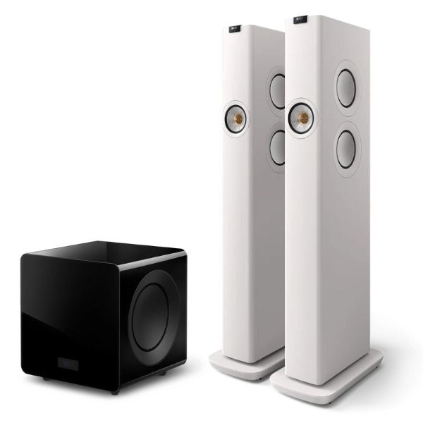 KEF LS60 Wireless Floorstanding Speakers + Kef KC92 Subwoofer Bundle