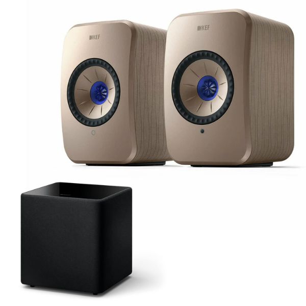 Kef LSX II Wireless HiFi System (LSX2) + Kube 10 MIE Active Subwoofer Bundle