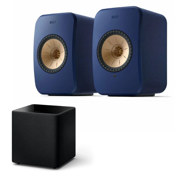 Kef LSX II Wireless HiFi System (LSX2) + Kube 10 MIE Active Subwoofer Bundle