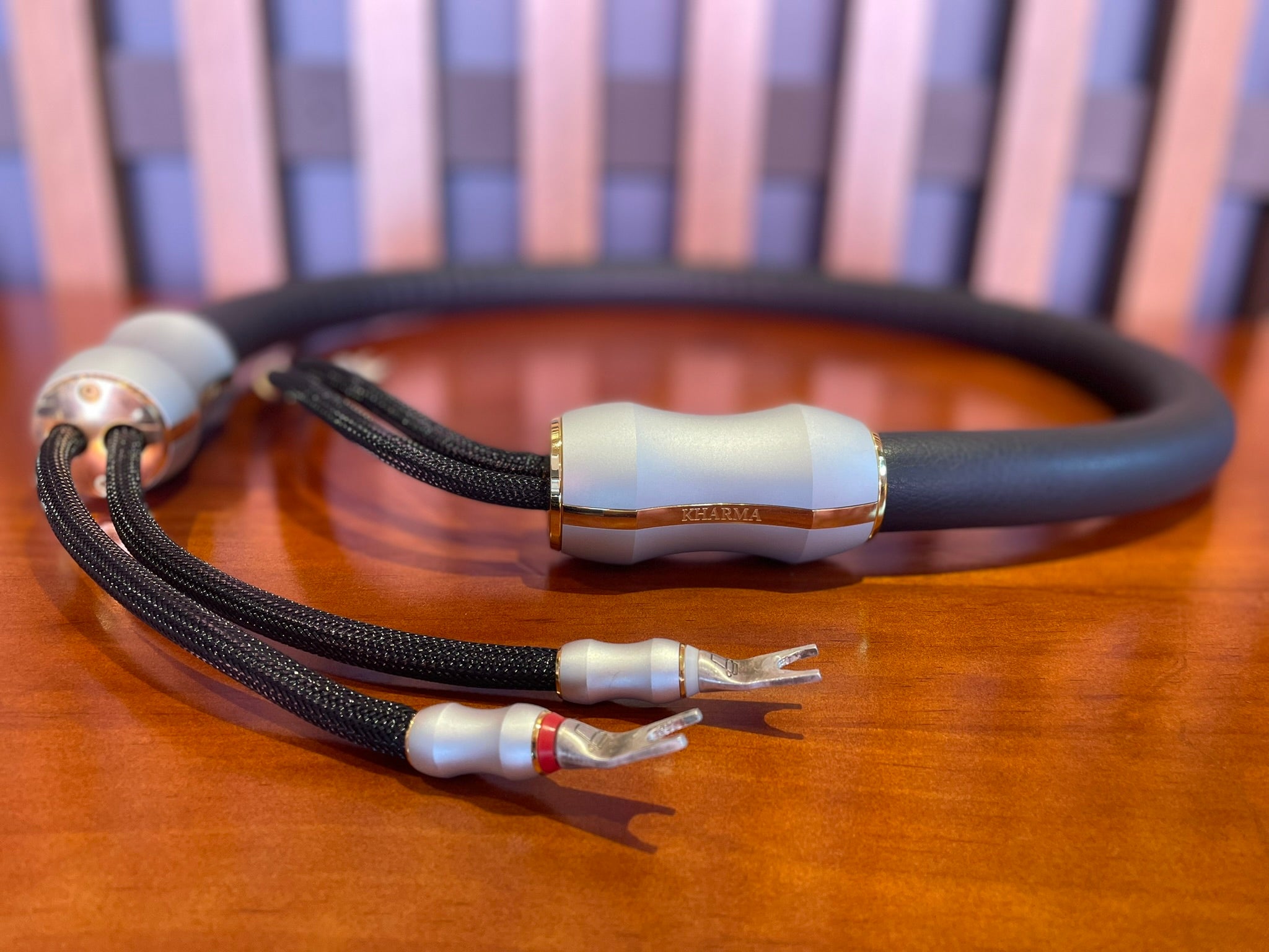 Kharma Exquisite KLC-EX-1.0 Speaker Cables (Spade) 1.5m - Consignment