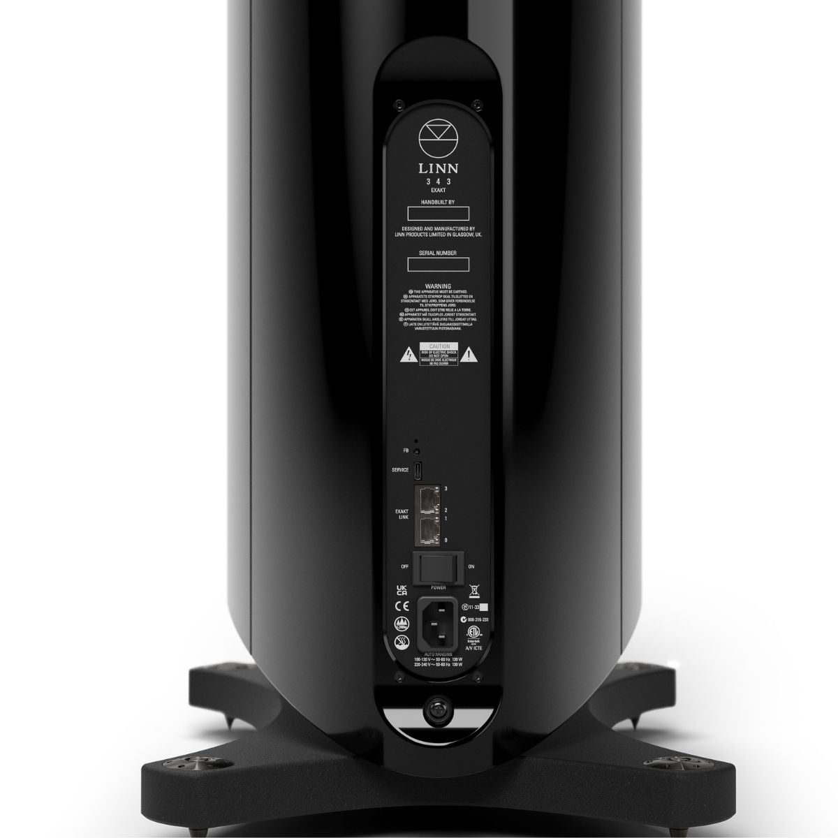 Linn 343 Exakt Loudspeakers with Pistonik Piano Black