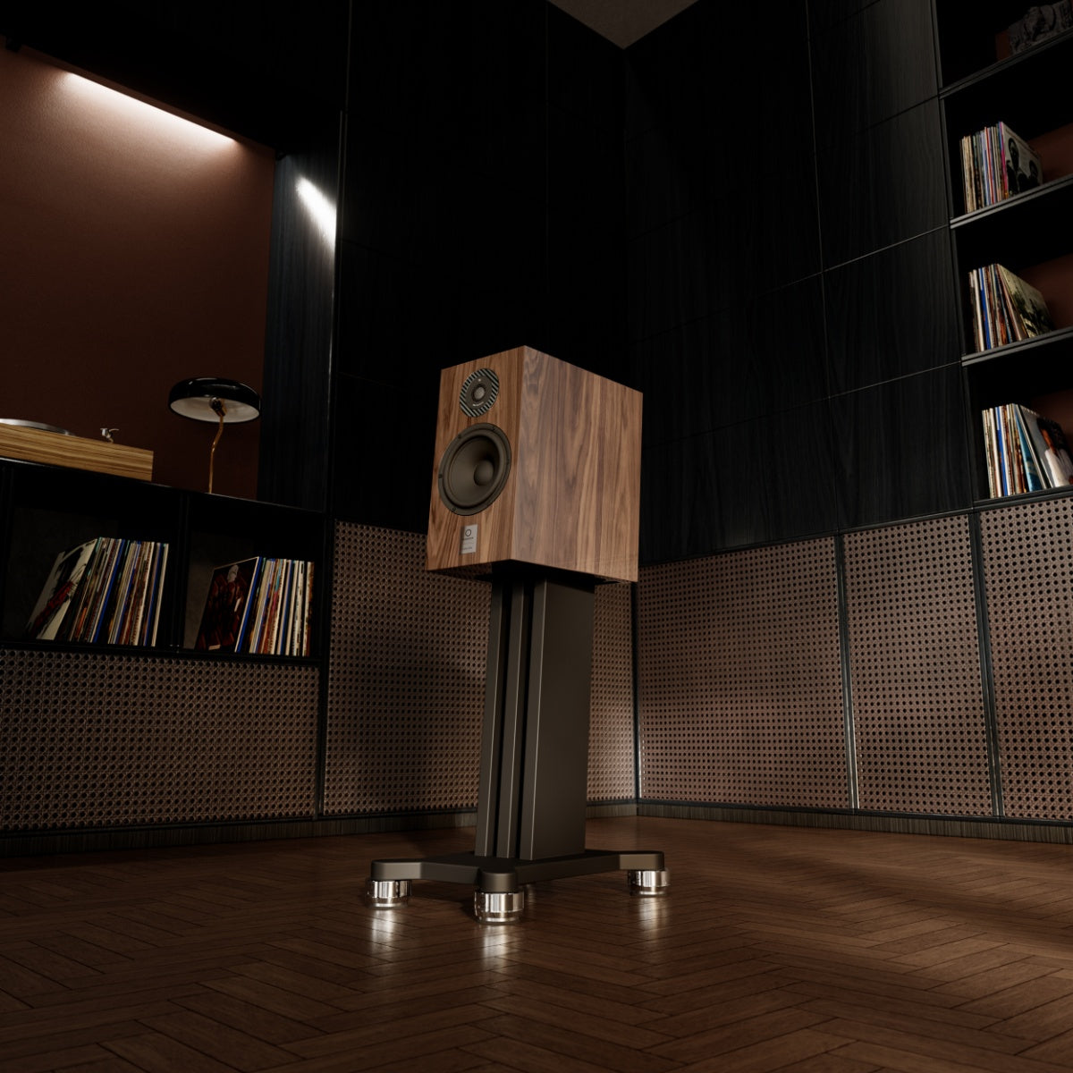Marten Dexter Duo Speaker Piano Walnut Lifestyle