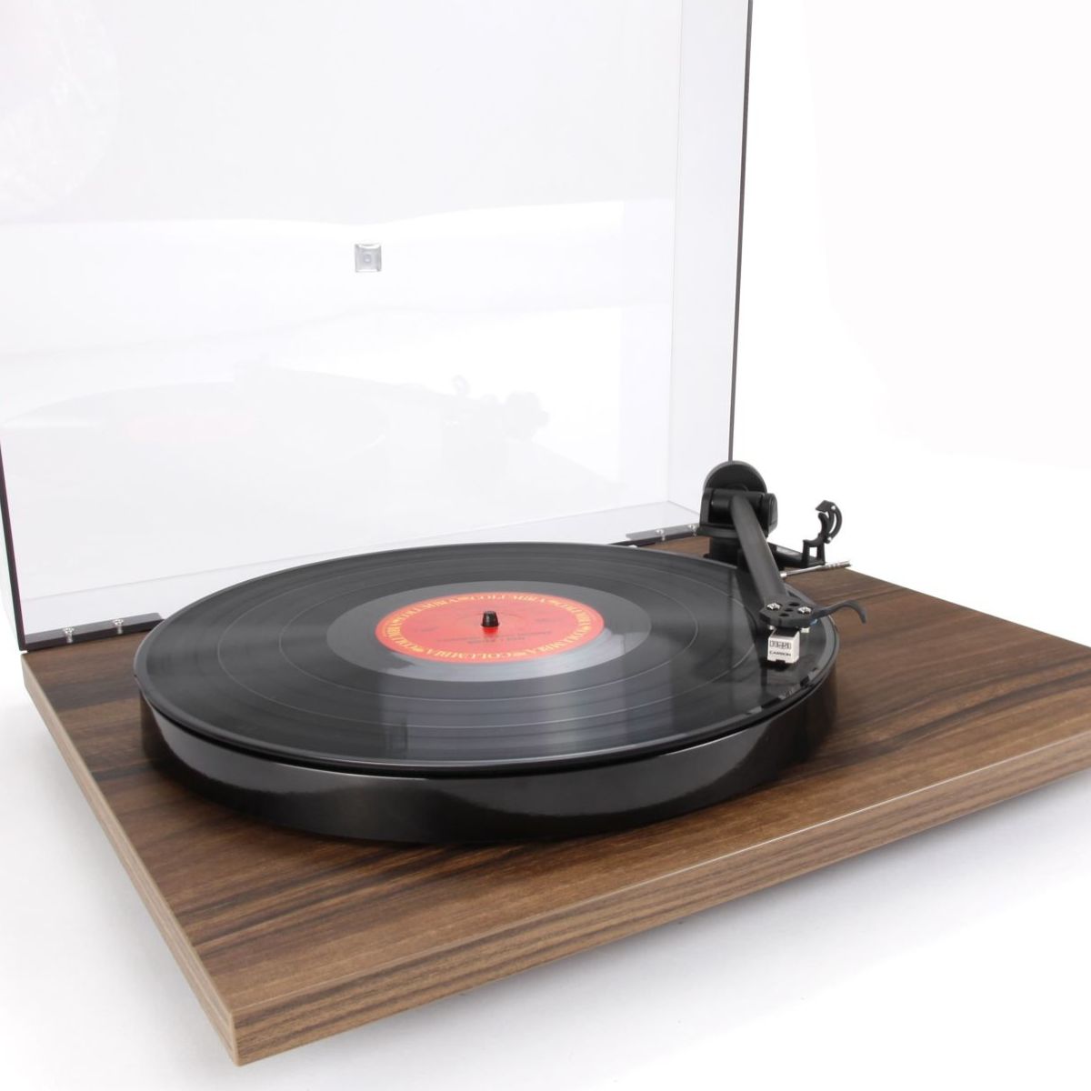 Rega Planar 1 Turntable walnut angled