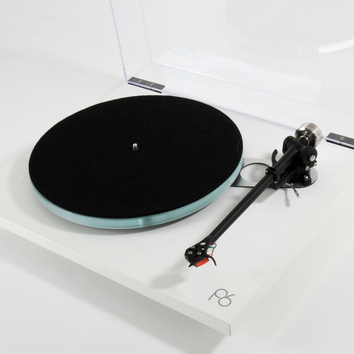 Rega Planar 6 Turntable white angled