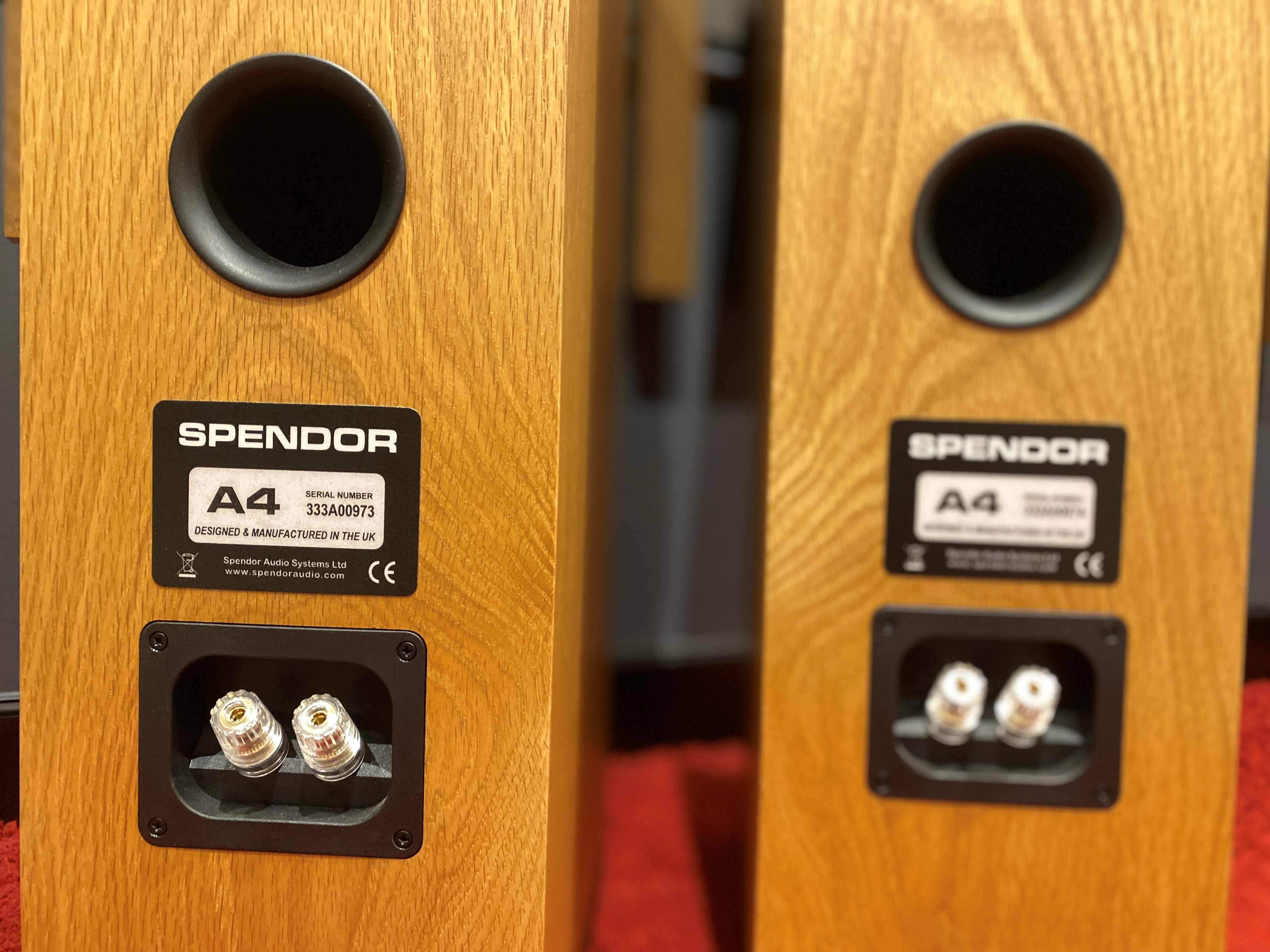 Spendor A4 Compact Floorstanding Speakers (Oak) - Consignment
