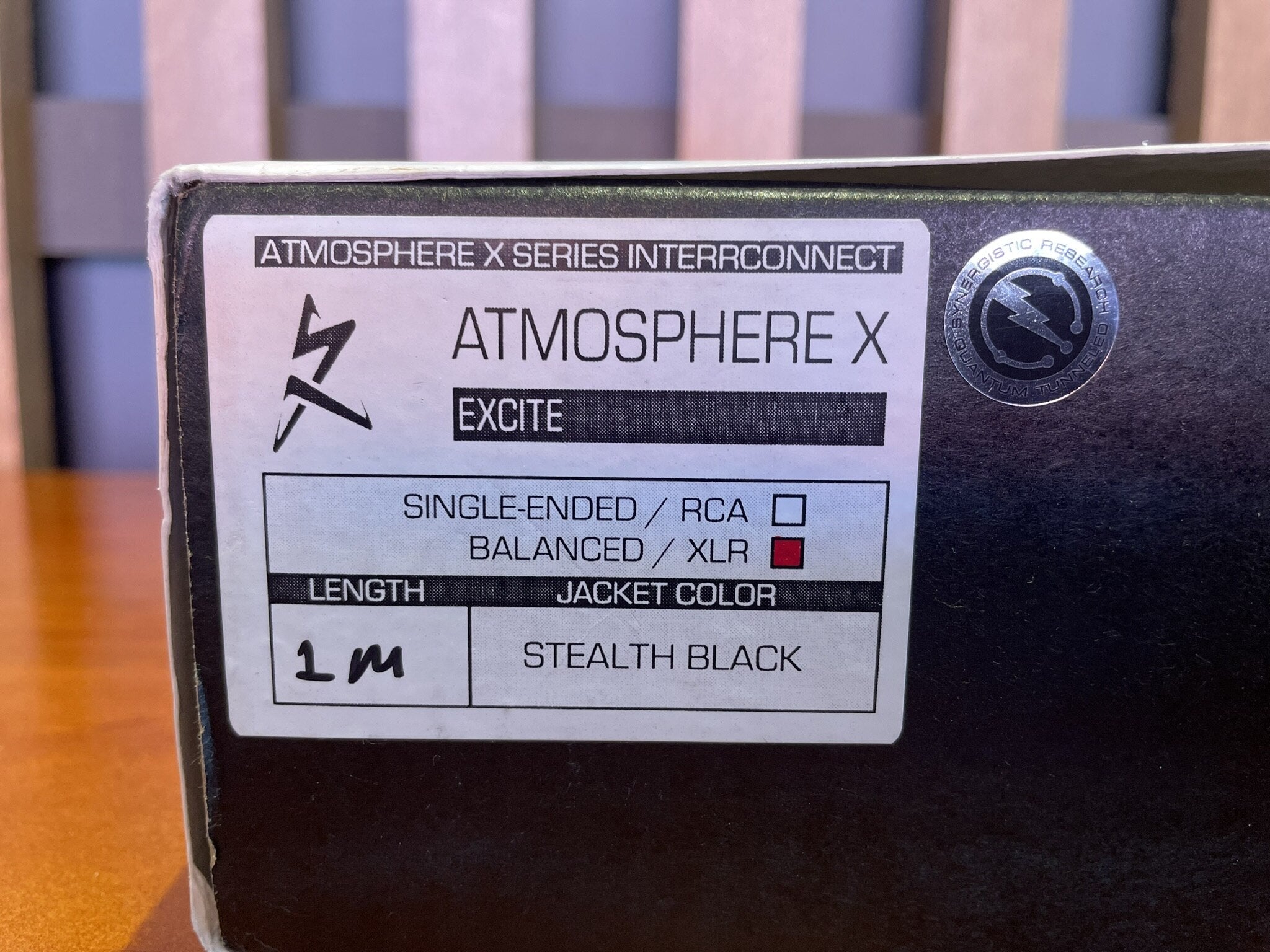 Synergistic Research Atmosphere X Excite Interconnect Cable XLR 1m - Consignment