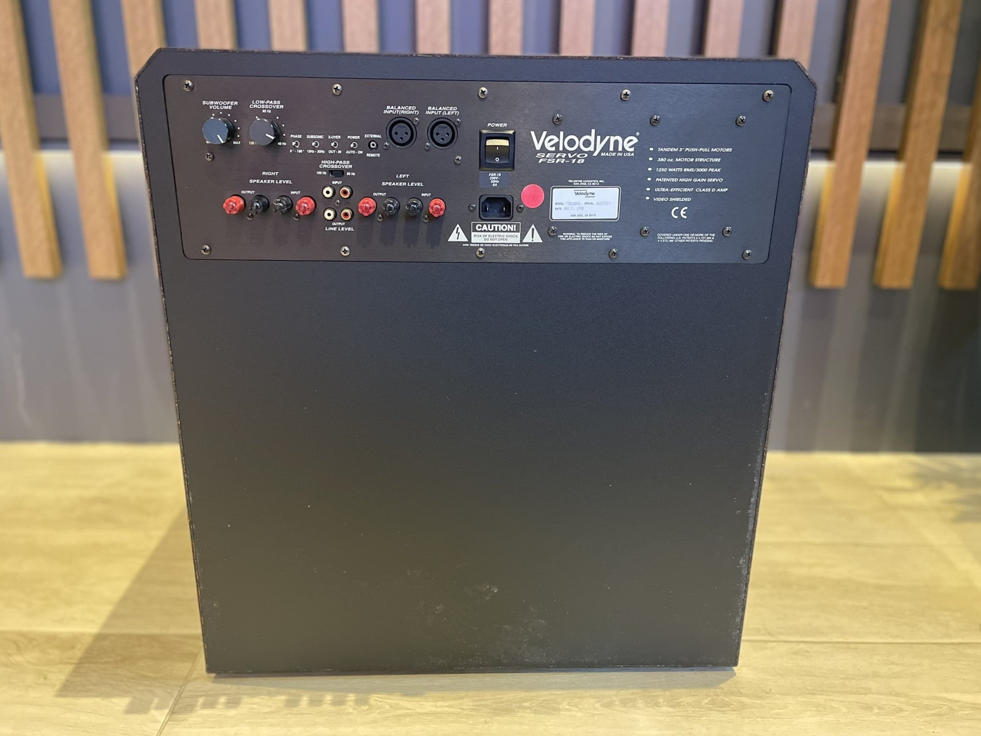 Velodyne FSR-18 Subwoofer - Consignment