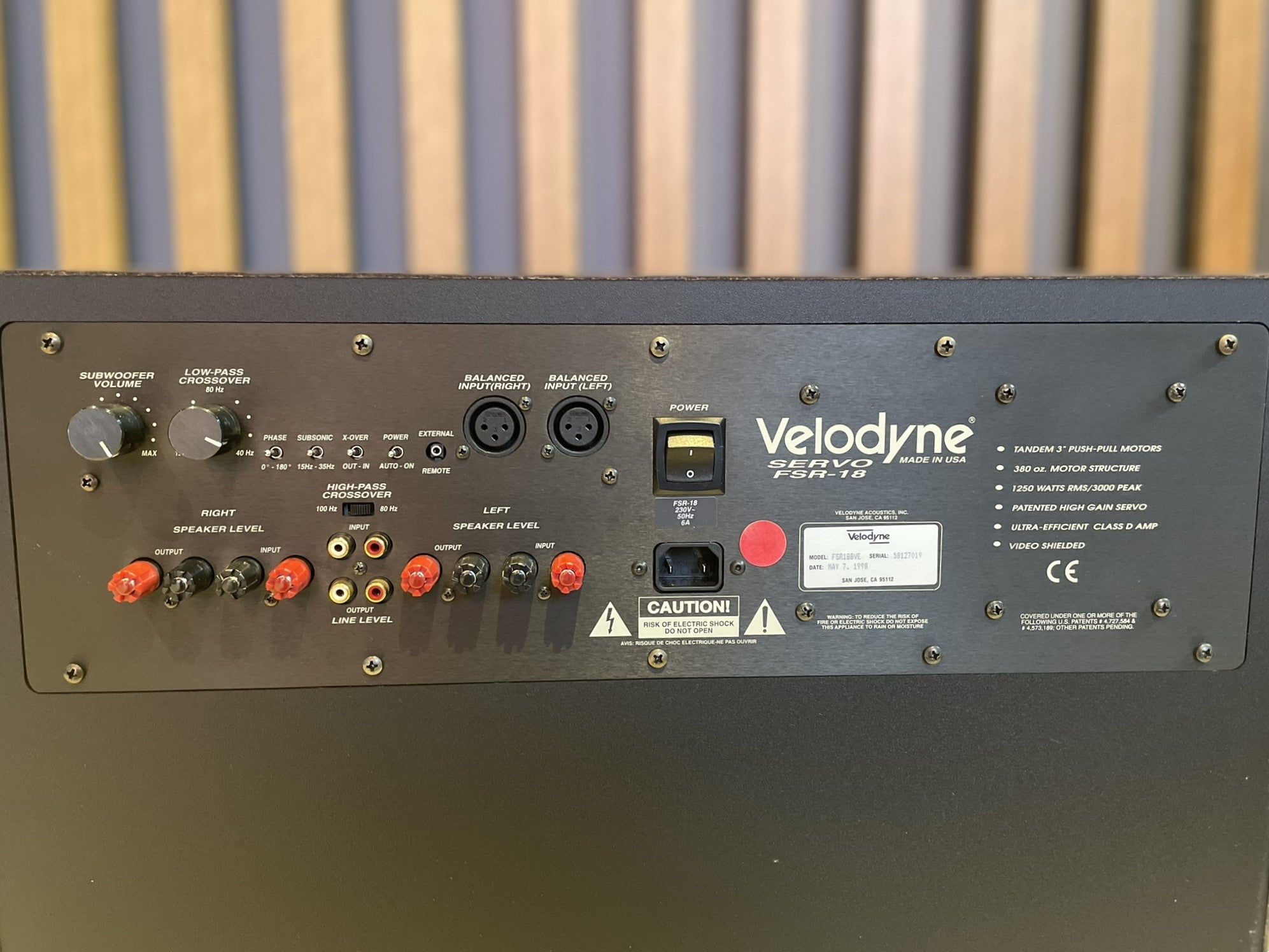 Velodyne FSR-18 Subwoofer - Consignment