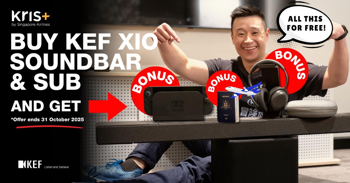 KEF XIO Soundbar and Kube 8 Subwoofer Pack | BONUS Nintendo Switch 2 and MU7 Headphones