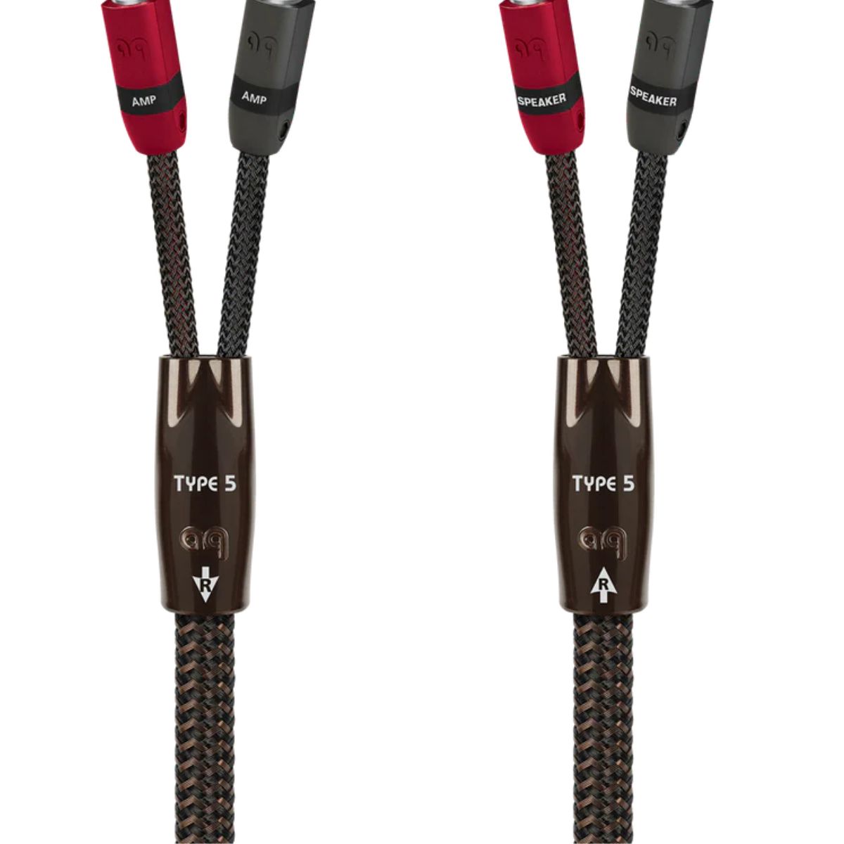 AudioQuest Type 5 Full-Range Speaker Cables, 3m Silver Banana - AudioQuest Clearance