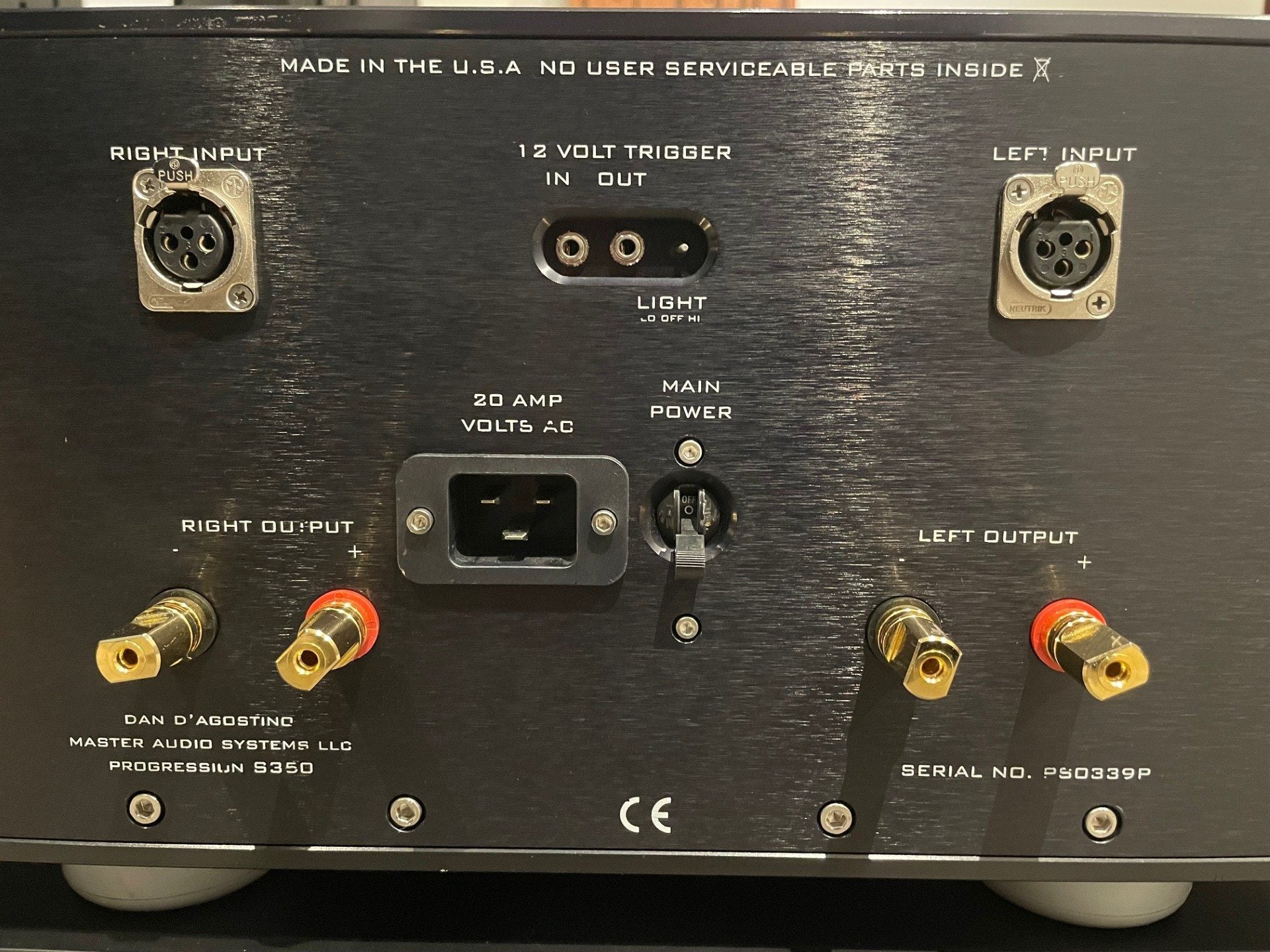 Dan D'Agostino Progression S350 Stereo Amplifier, Black - As Traded