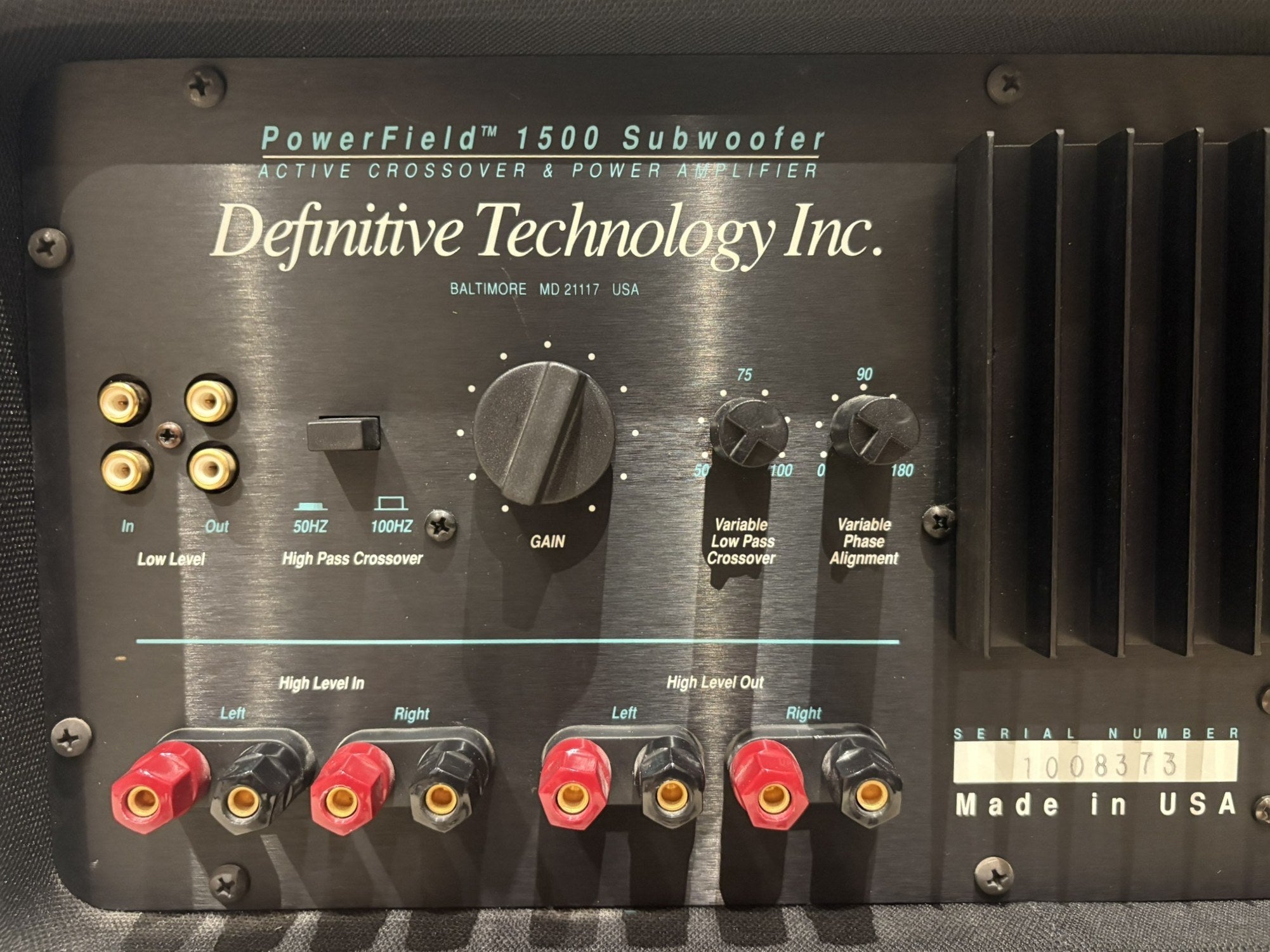 Definitive Technology PowerField 1500 Subwoofer - Consignment