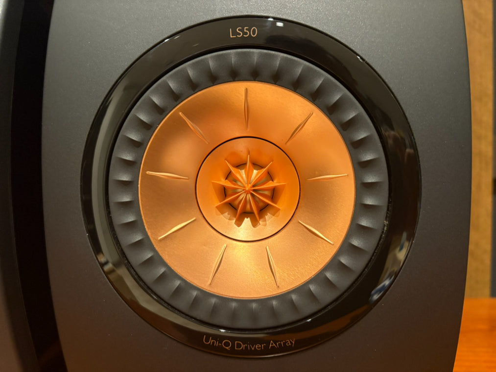 kef-ls50-mk1-black-copper-driver-front