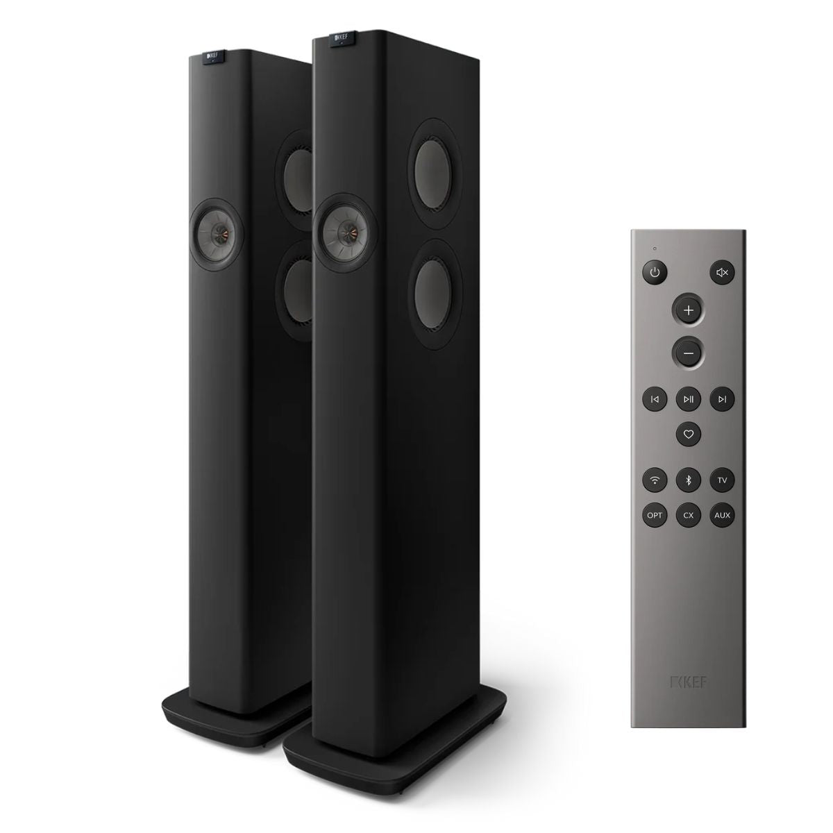 KEF LS60 Wireless Floorstanding Speakers and KEF C3 Remote Bundle