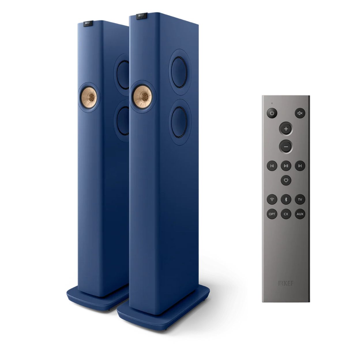 KEF LS60 Wireless Floorstanding Speakers and KEF C3 Remote Bundle