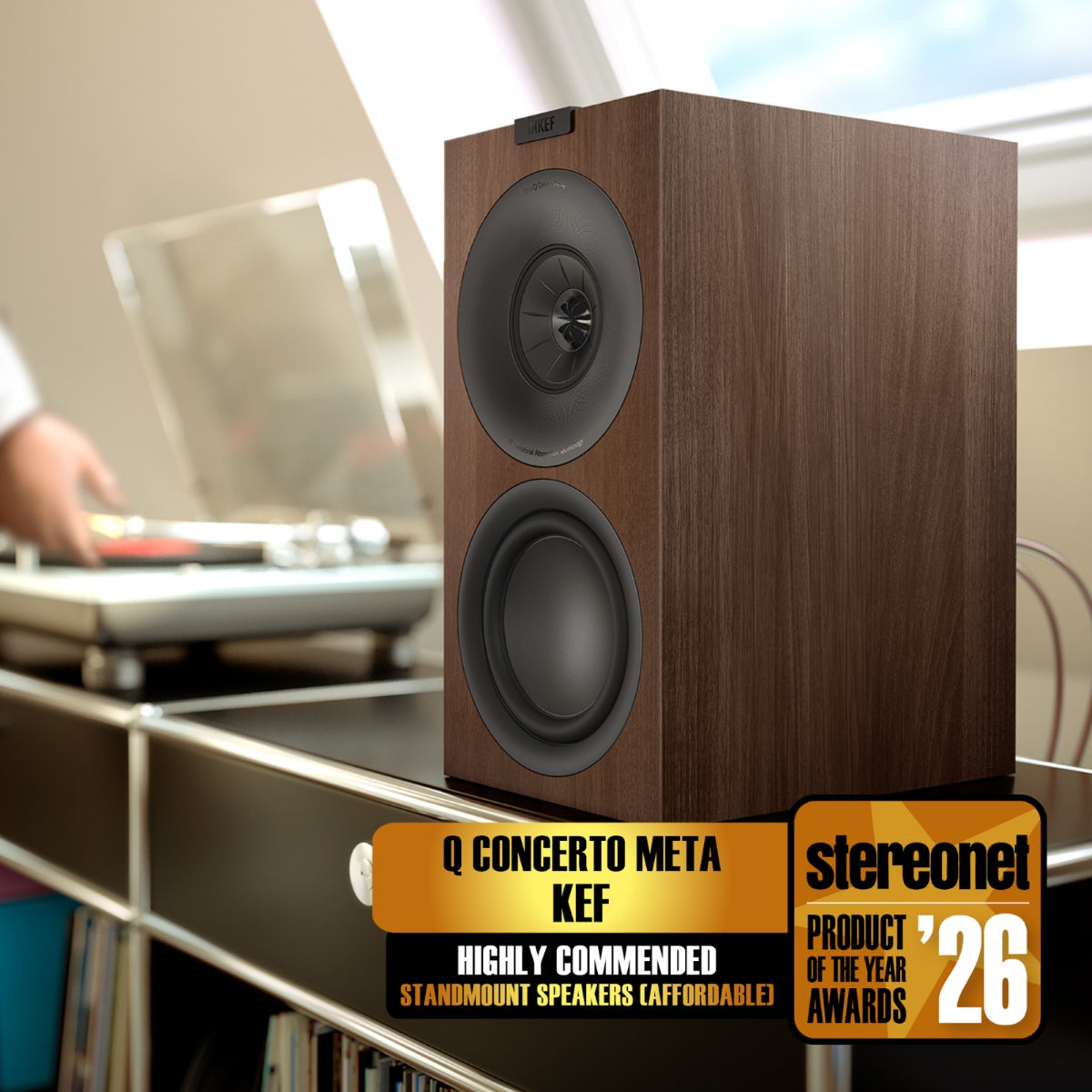 KEF Q Concerto Meta Bookshelf Speakers