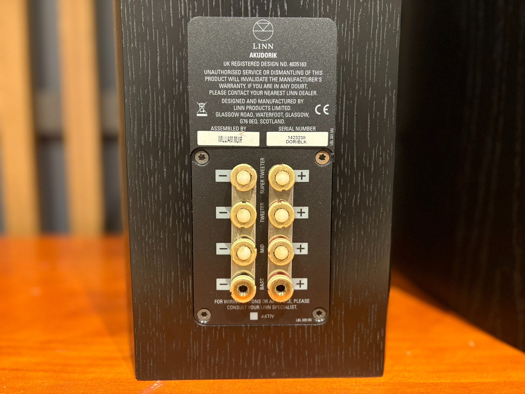 Linn Akudorik Passive Bookshelf Speakers, Black - As Traded