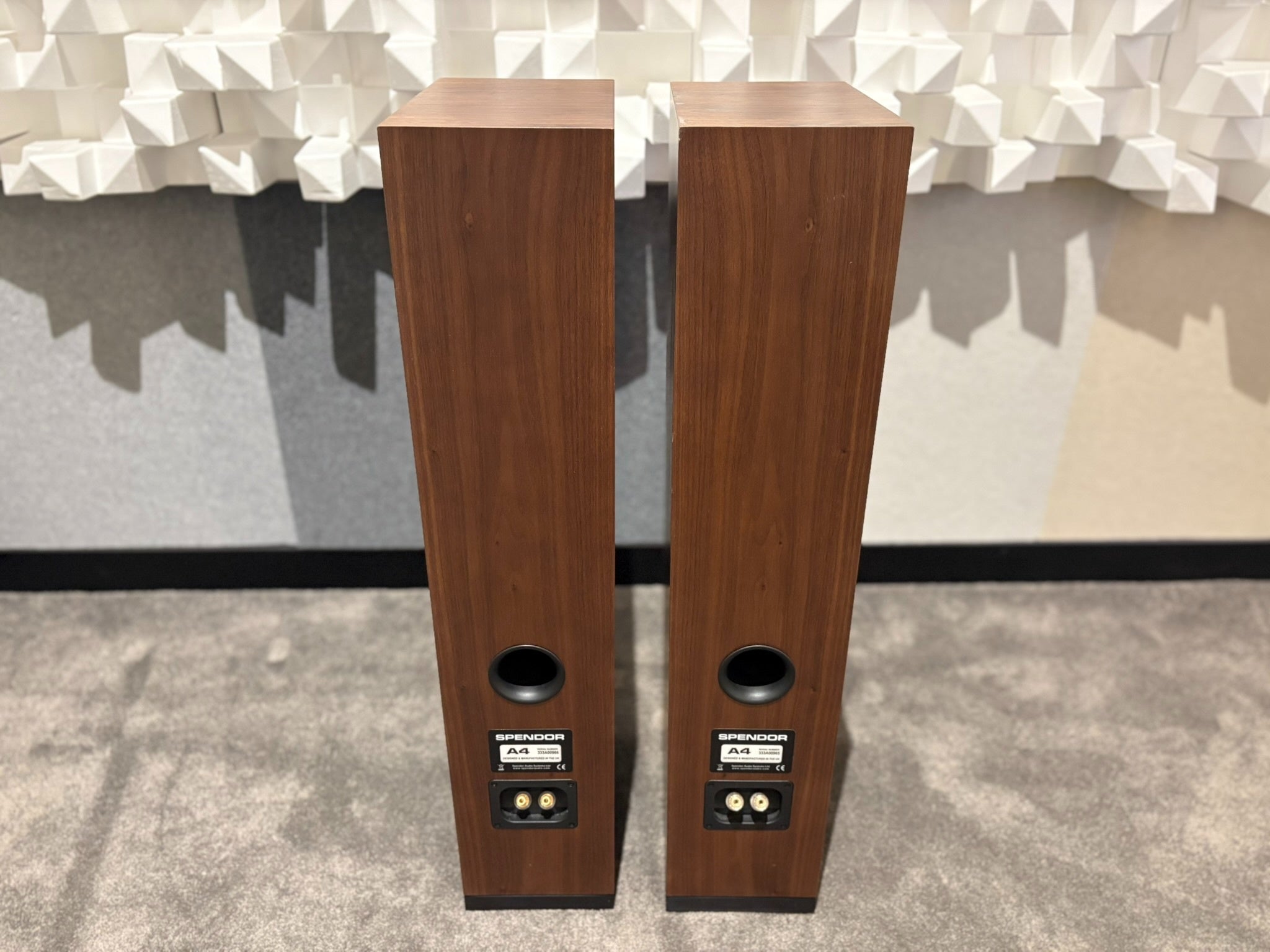 Spendor A4 Compact Floorstanding Speakers, Walnut - Consignment