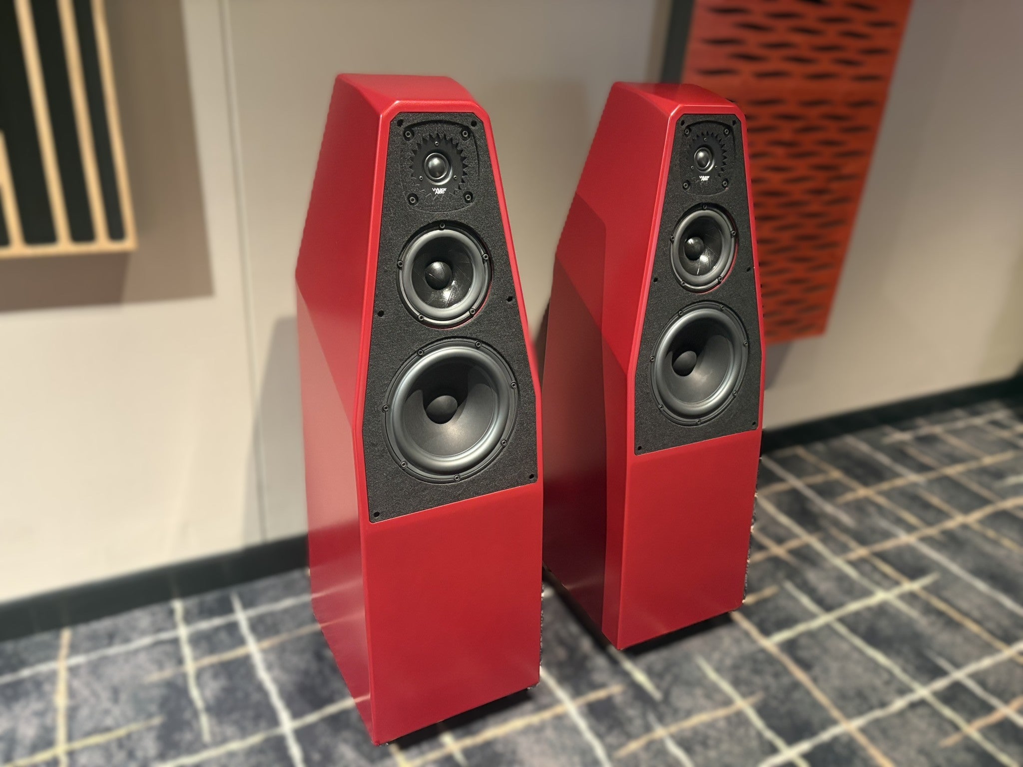 Wilson Audio Sabrina X Floorstanding Speakers, Crimson Red - As Traded
