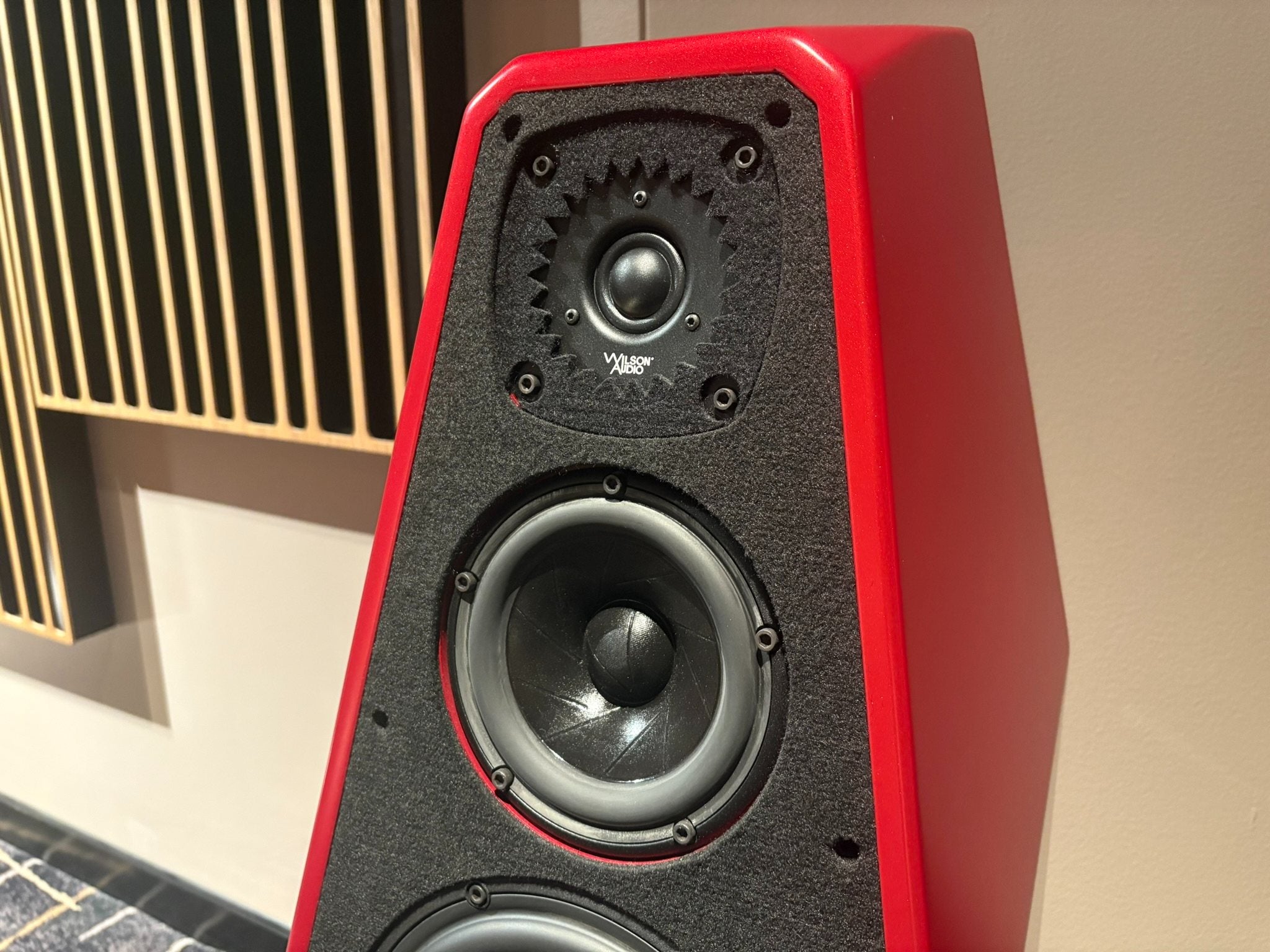 Wilson Audio Sabrina X Floorstanding Speakers, Crimson Red - As Traded
