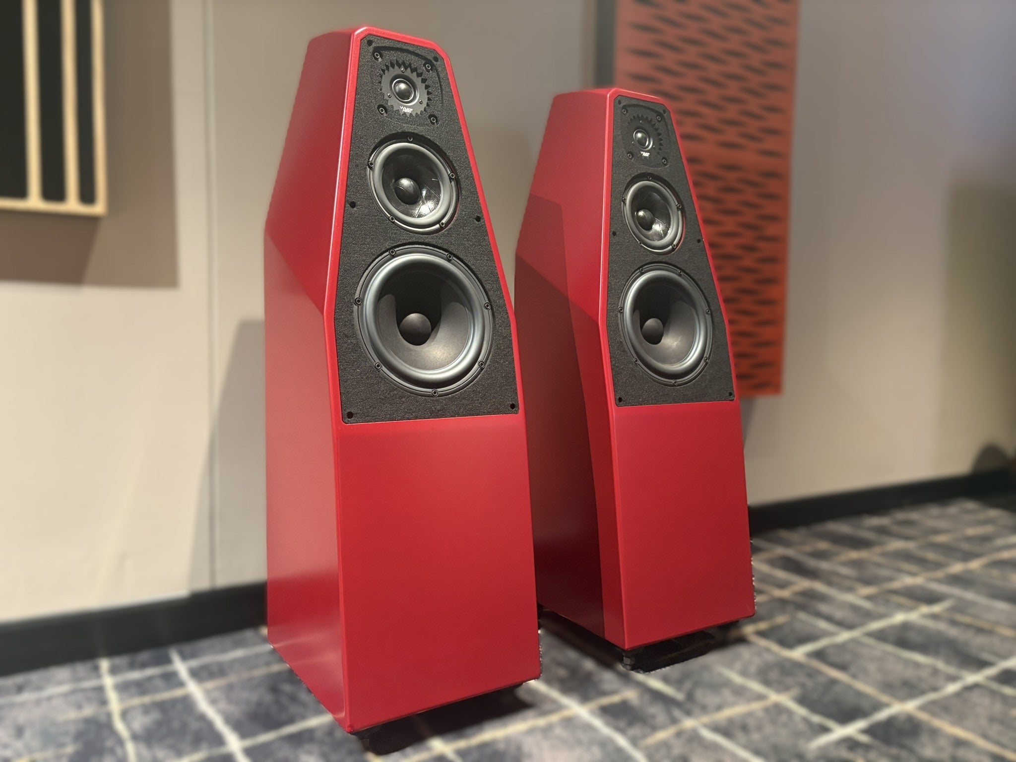 Wilson Audio Sabrina X Floorstanding Speakers, Crimson Red - As Traded