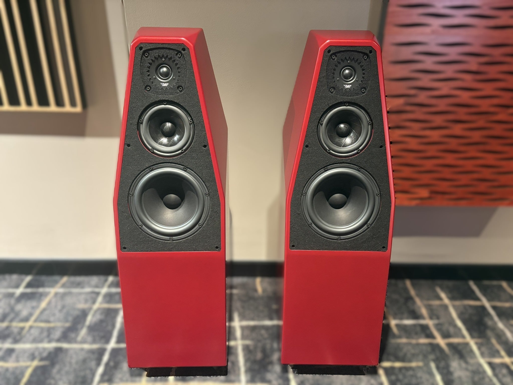 Wilson Audio Sabrina X Floorstanding Speakers, Crimson Red - As Traded