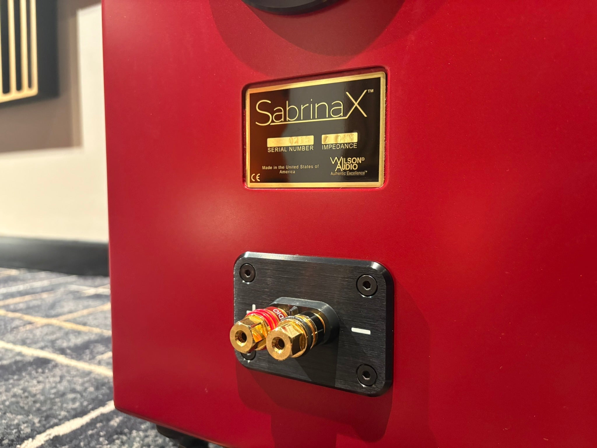 Wilson Audio Sabrina X Floorstanding Speakers, Crimson Red - As Traded