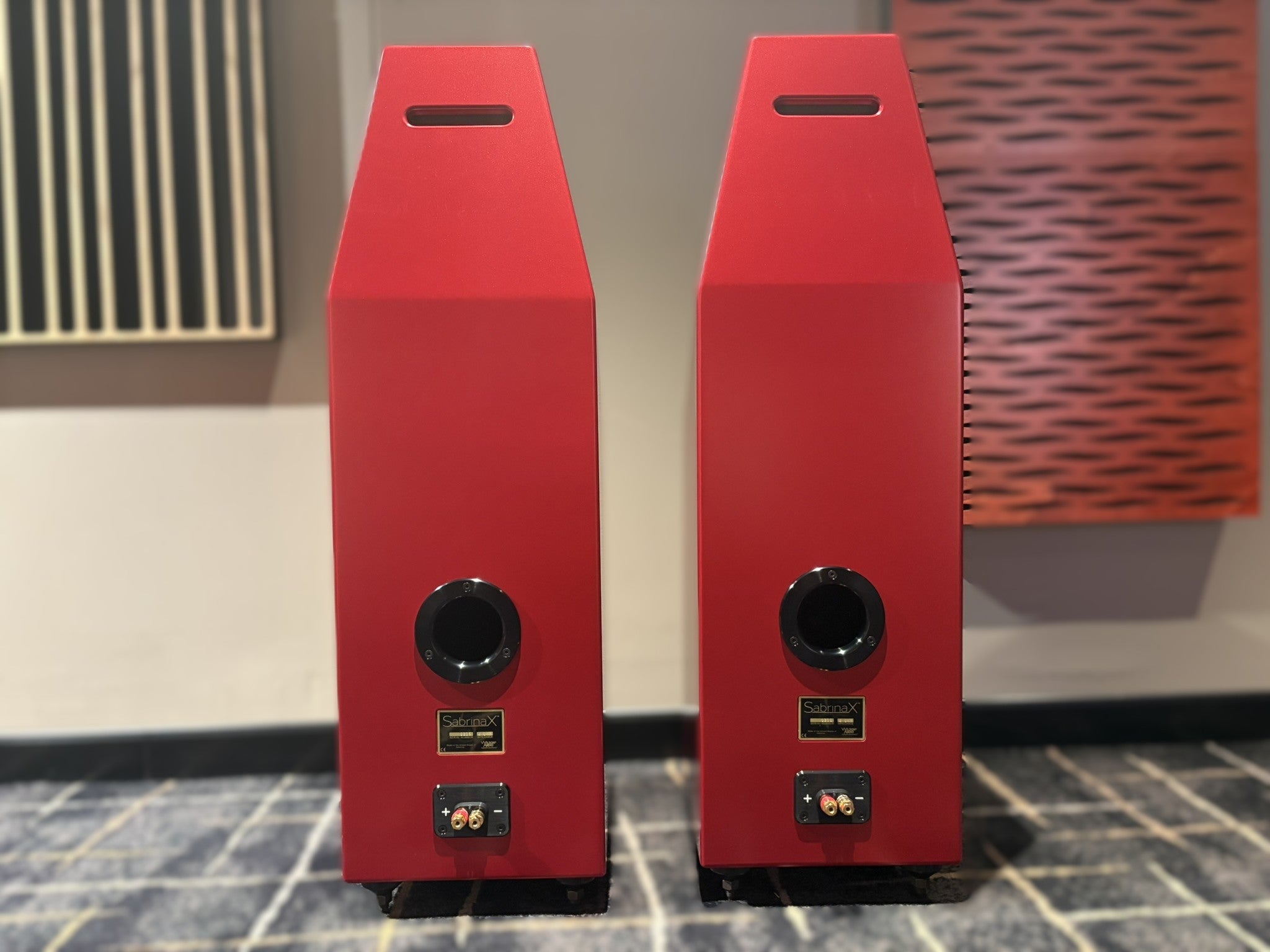 Wilson Audio Sabrina X Floorstanding Speakers, Crimson Red - As Traded