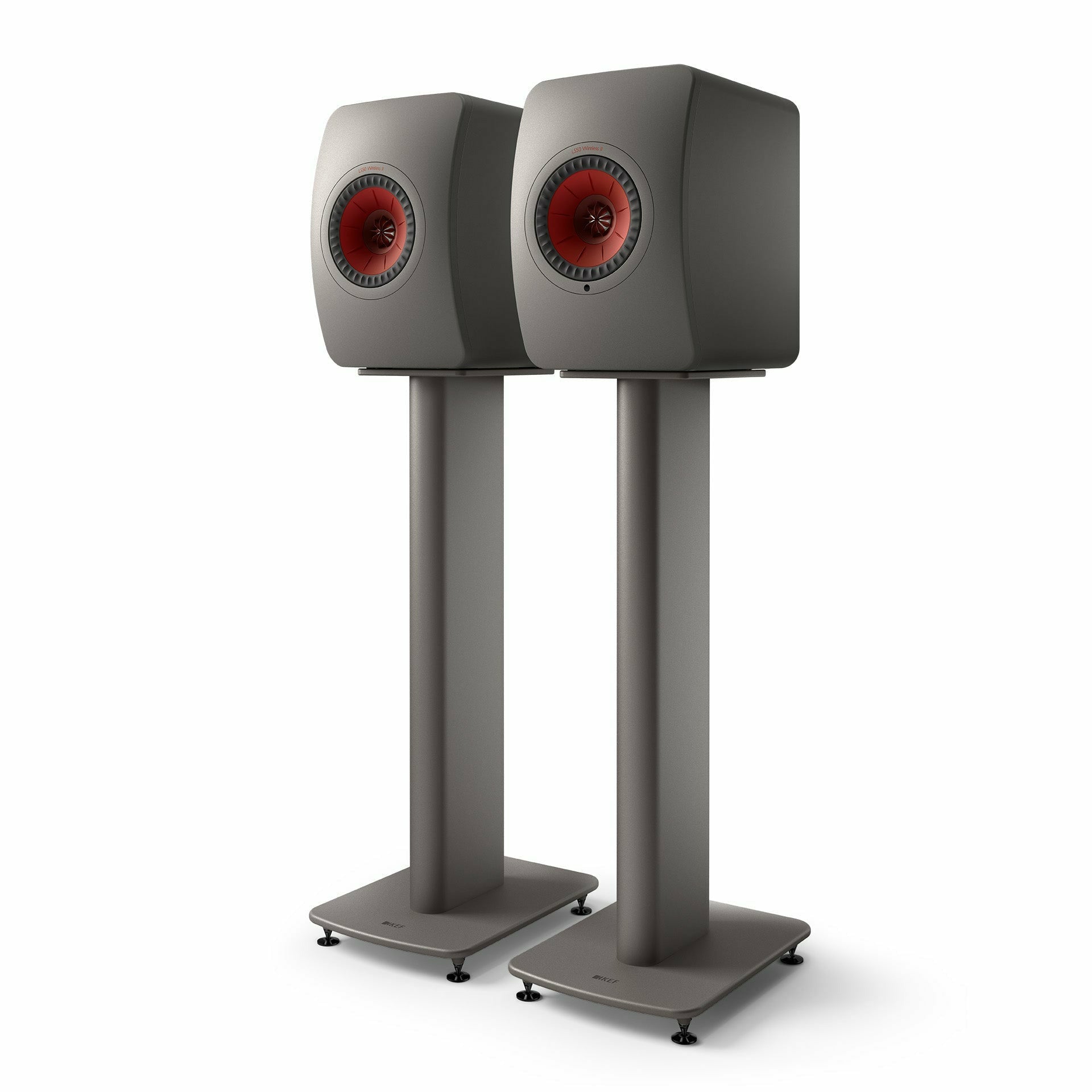 Kef LS50 Wireless II Active Speakers + S2 Floor Stands Bundle