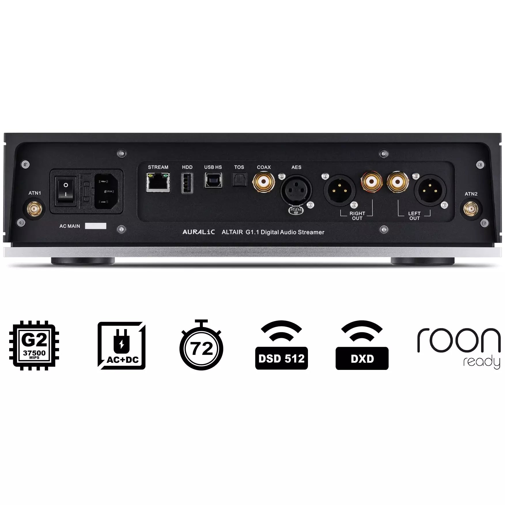 Auralic ALTAIR G1.1 Streaming DAC, Preamplifier Rear
