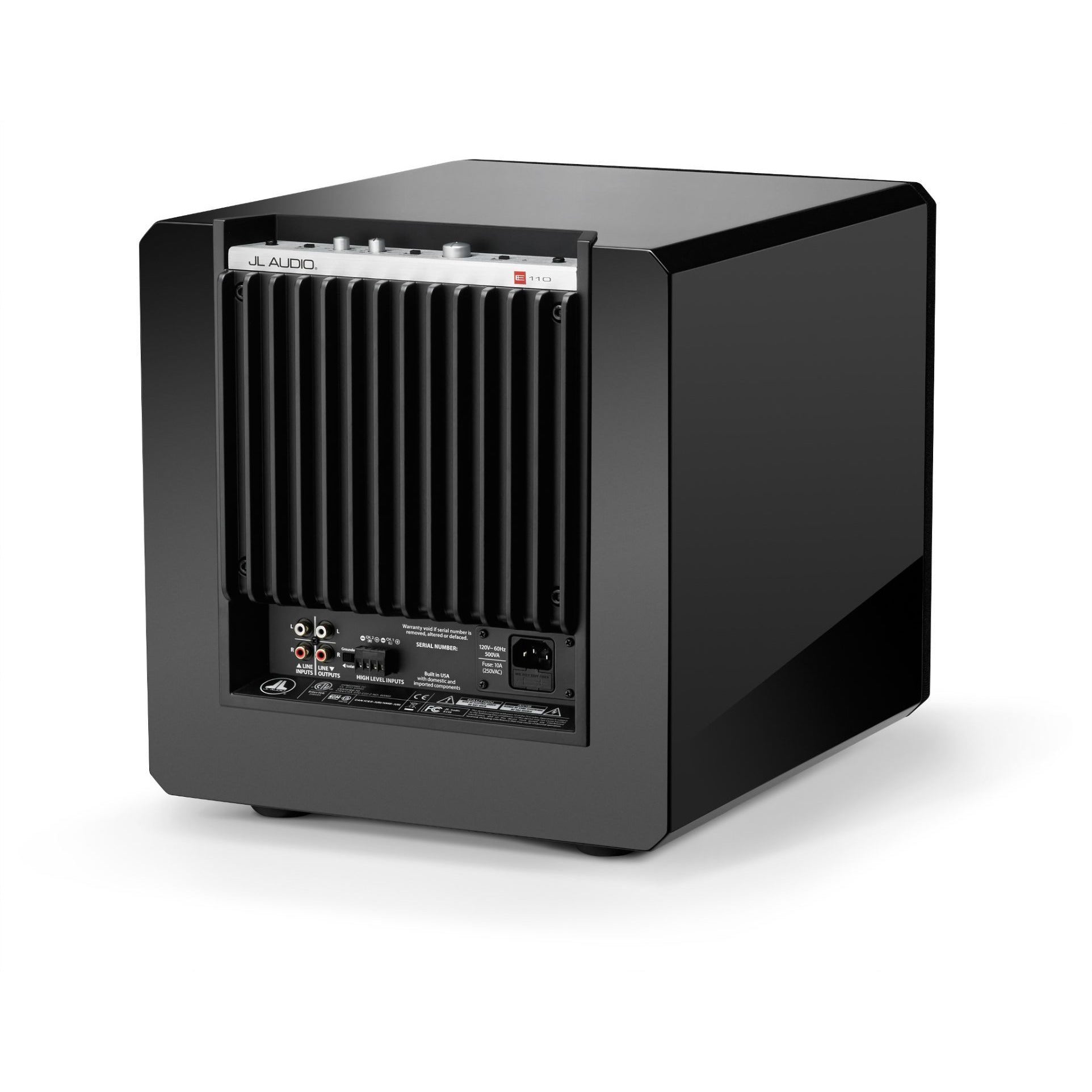 Black Gloss JL Audio E110 Rear