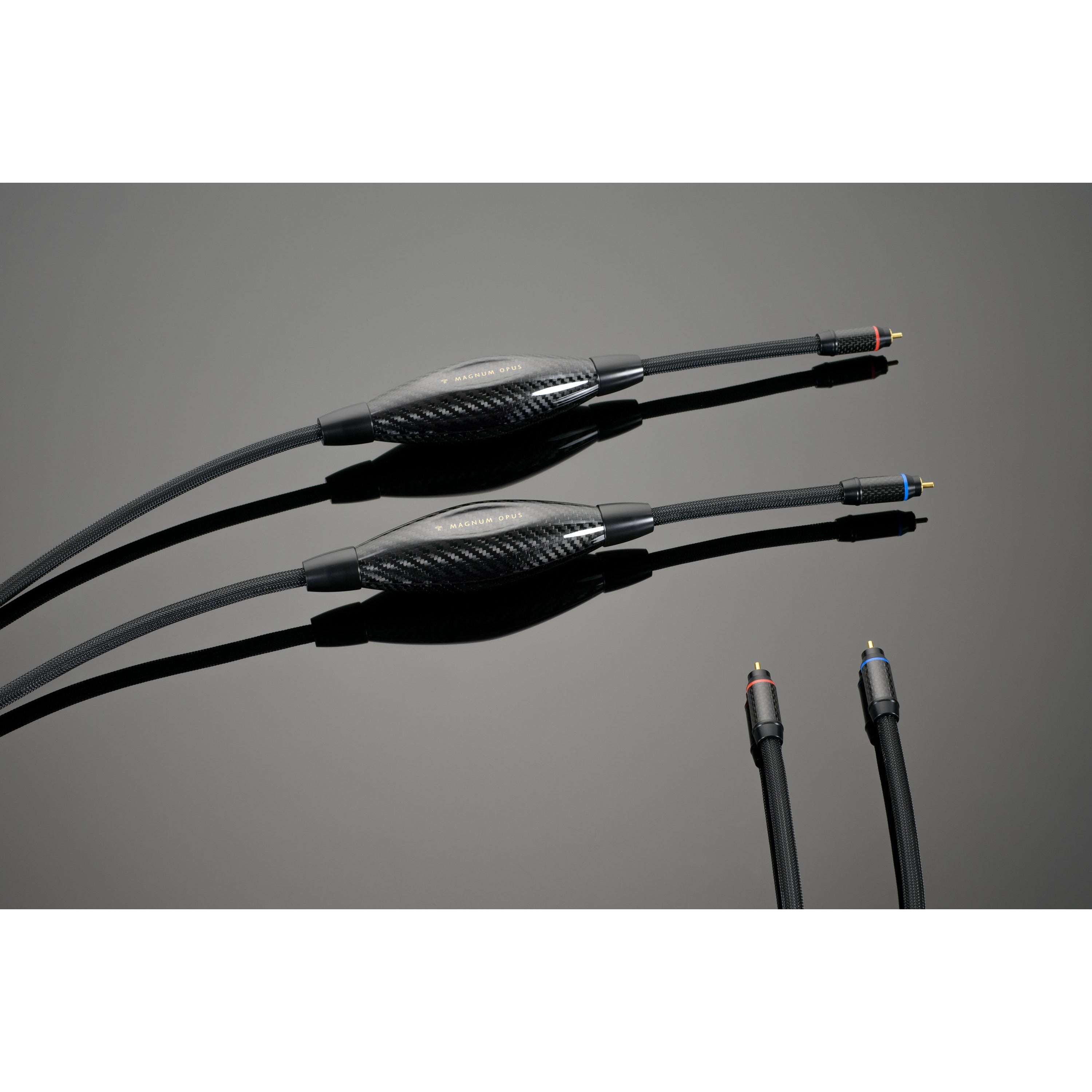 Transparent Magnum Opus Gen 6 RCA Interconnect Ends