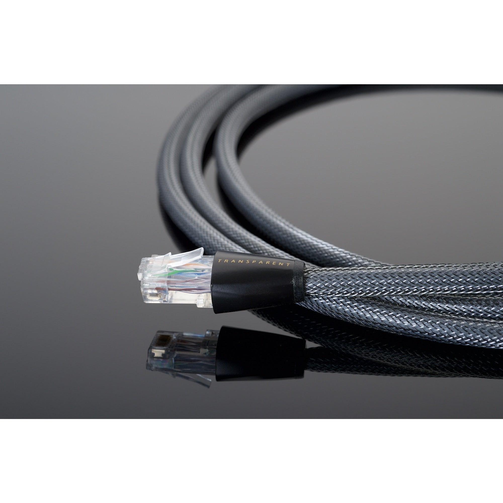 Transparent Premium Ethernet Digital Cable Closeup Logo